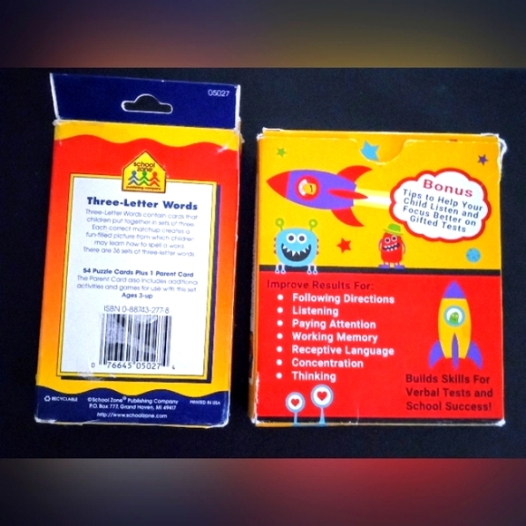 Gifted Testing Flash Cards - Pre-K - K with Bonus Three Letter Words Pack 🥰 - Picture 8 of 9